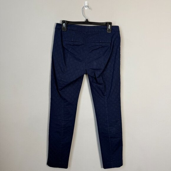 Lilly Pulitzer Kelly Textured Skinny Pants Women's 2 Navy Blue Ankle Preppy Chic - Picture 4 of 12